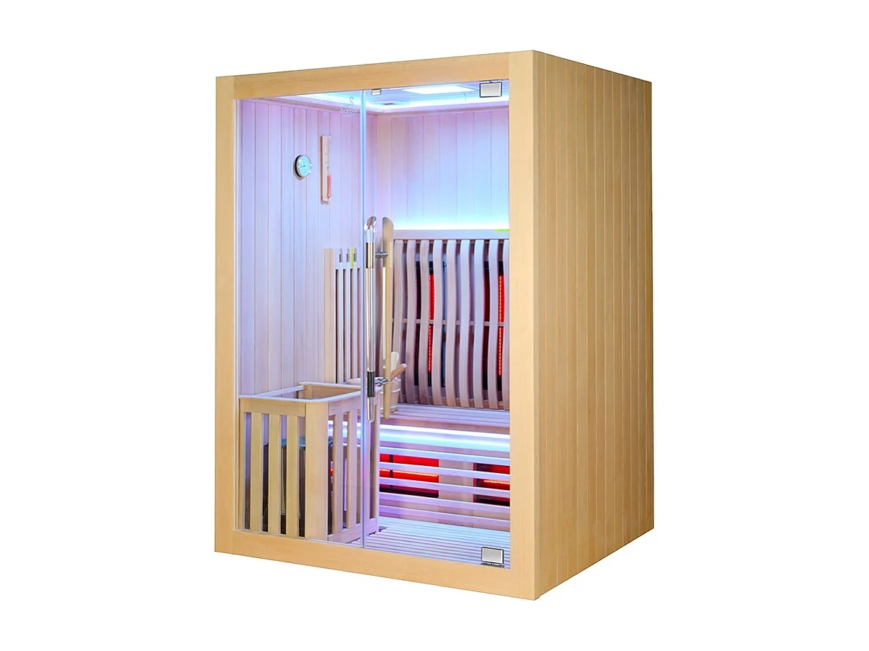 Sauna Combi Boreal® Elégance 2 - 150x125 Infrarouge + Vapeur