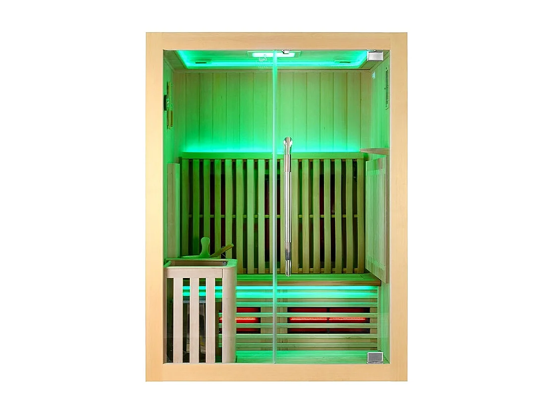 Sauna Combi Boreal® Elégance 2 - 150x125 Infrarouge + Vapeur