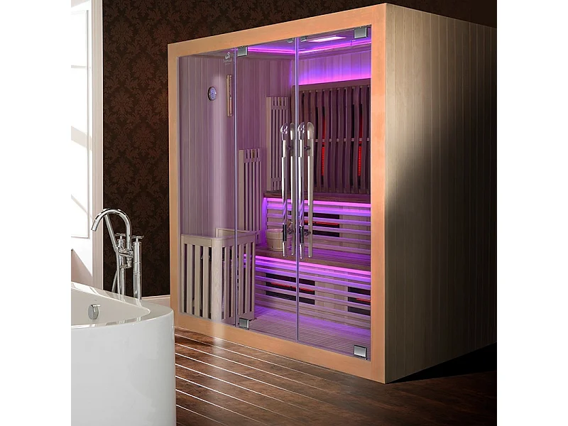 Sauna Combi Boreal® Elégance 200x200 Infrarouge + Vapeur