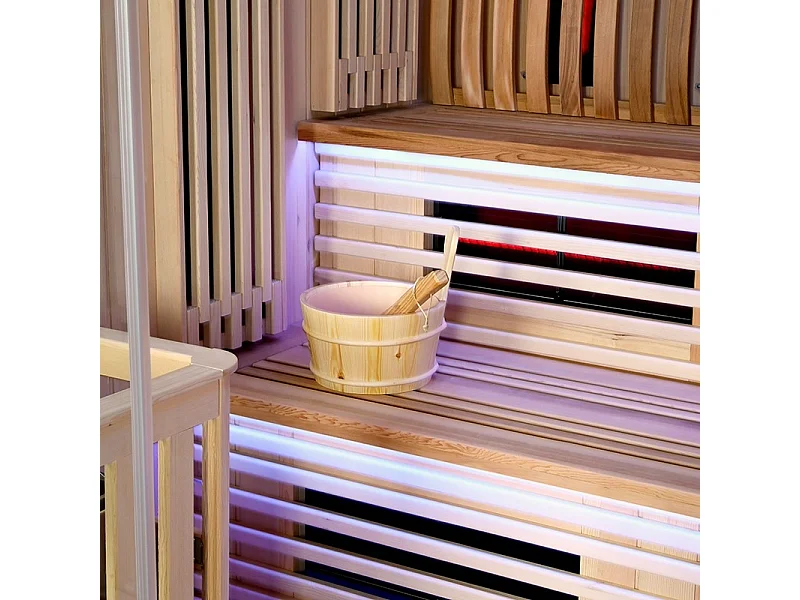 Sauna Combi Boreal® Elégance 200x200 Infrarouge + Vapeur