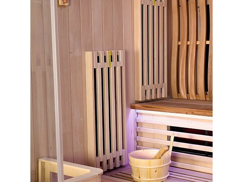 Sauna Combi Boreal® Elégance 200x200 Infrarouge + Vapeur