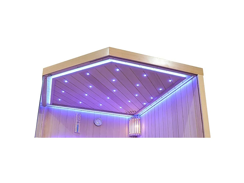 Sauna d'angle finlandais Nordica® Vapeur V34 - 3-4 places - 150 x 150 x H.200