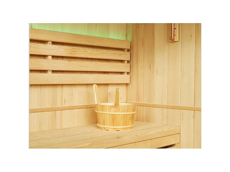 Sauna d'angle finlandais Nordica® Vapeur V34 - 3-4 places - 150 x 150 x H.200