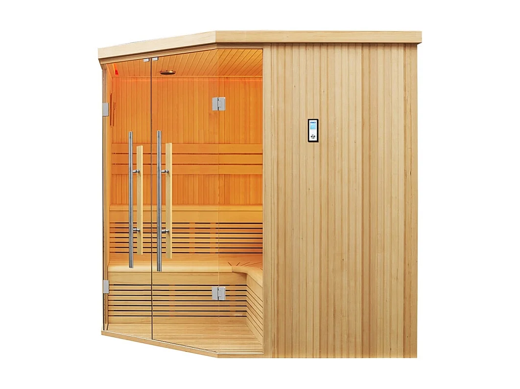 Sauna d'angle Boreal® Evasion Club PRO 214C - 5 à 7 places - 214*214*210