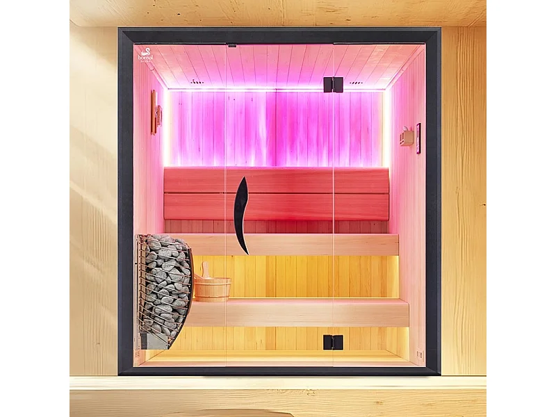 Sauna traditionnel Boreal® CELEST 180 - 4 places - 180*180*210 cm