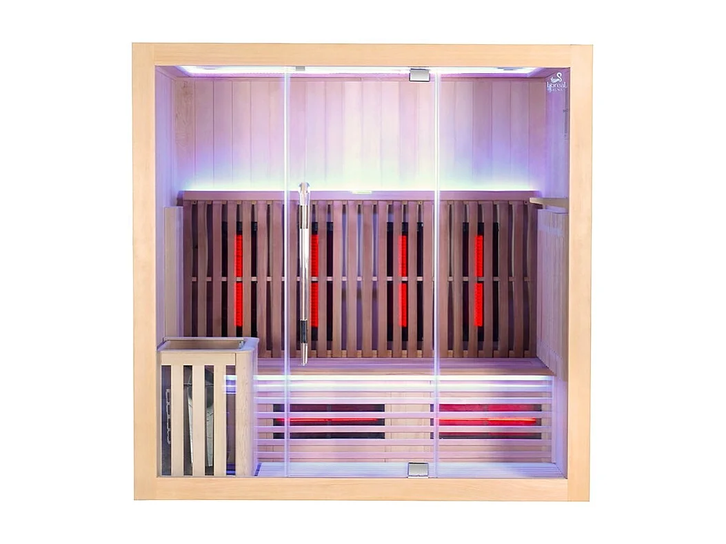 Sauna Combi Boreal® Elégance 4 - 200x125 Infrarouge + Vapeur