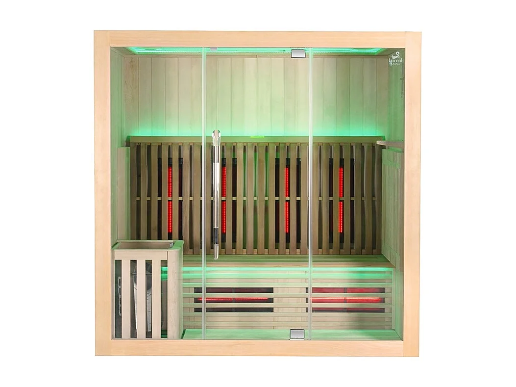 Sauna Combi Boreal® Elégance 4 - 200x125 Infrarouge + Vapeur