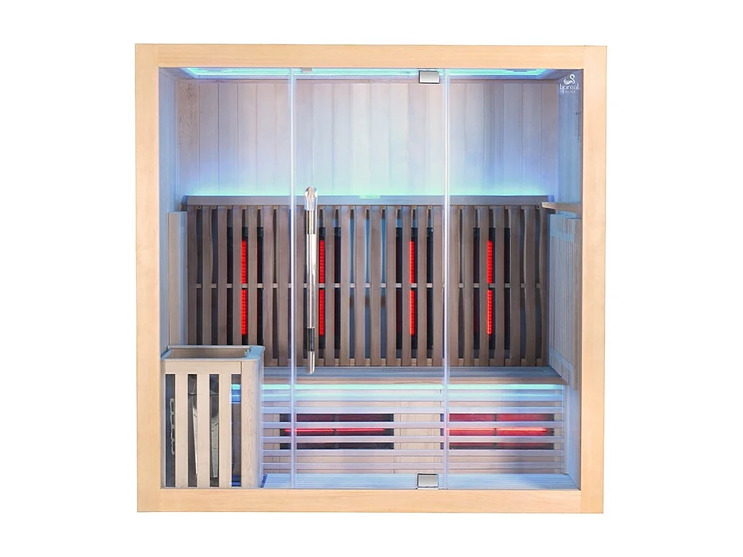 Sauna Combi Boreal® Elégance 4 - 200x125 Infrarouge + Vapeur