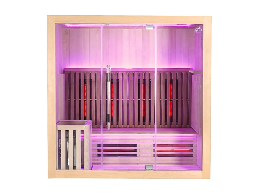 Sauna Combi Boreal® Elégance 4 - 200x125 Infrarouge + Vapeur