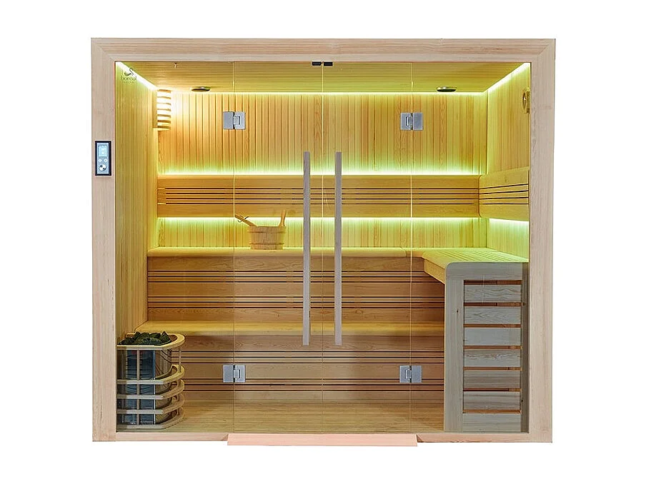 Sauna d'angle Boreal® Evasion Baltik - 240x200x210 cm