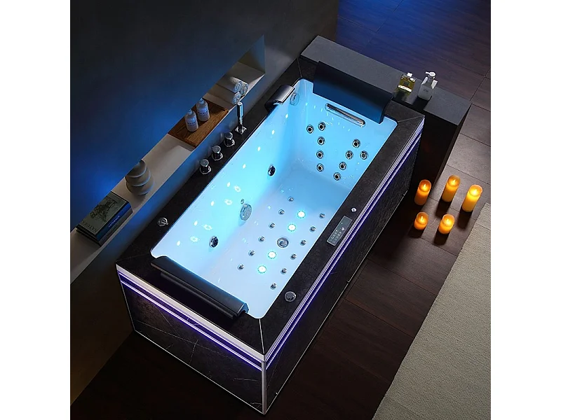 Baignoire balneo Thérapeutique ALTESS BLACK 180 2 places ARCHIPEL® - 180x90