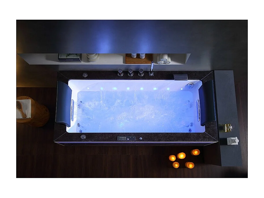 Baignoire balneo Thérapeutique ALTESS BLACK 180 2 places ARCHIPEL® - 180x90