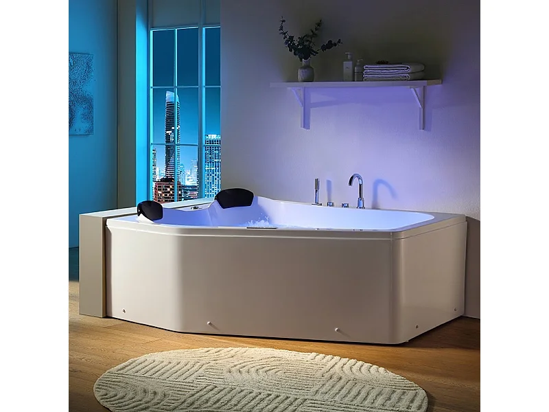 Baignoire balnéo MARINA 2 places ARCHIPEL® 181x151 - GAUCHE