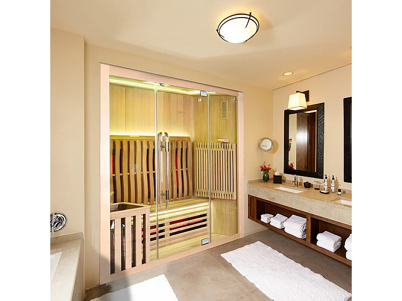 Sauna Combi Boreal® Elégance 3 - 175x125 Infrarouge + Vapeur