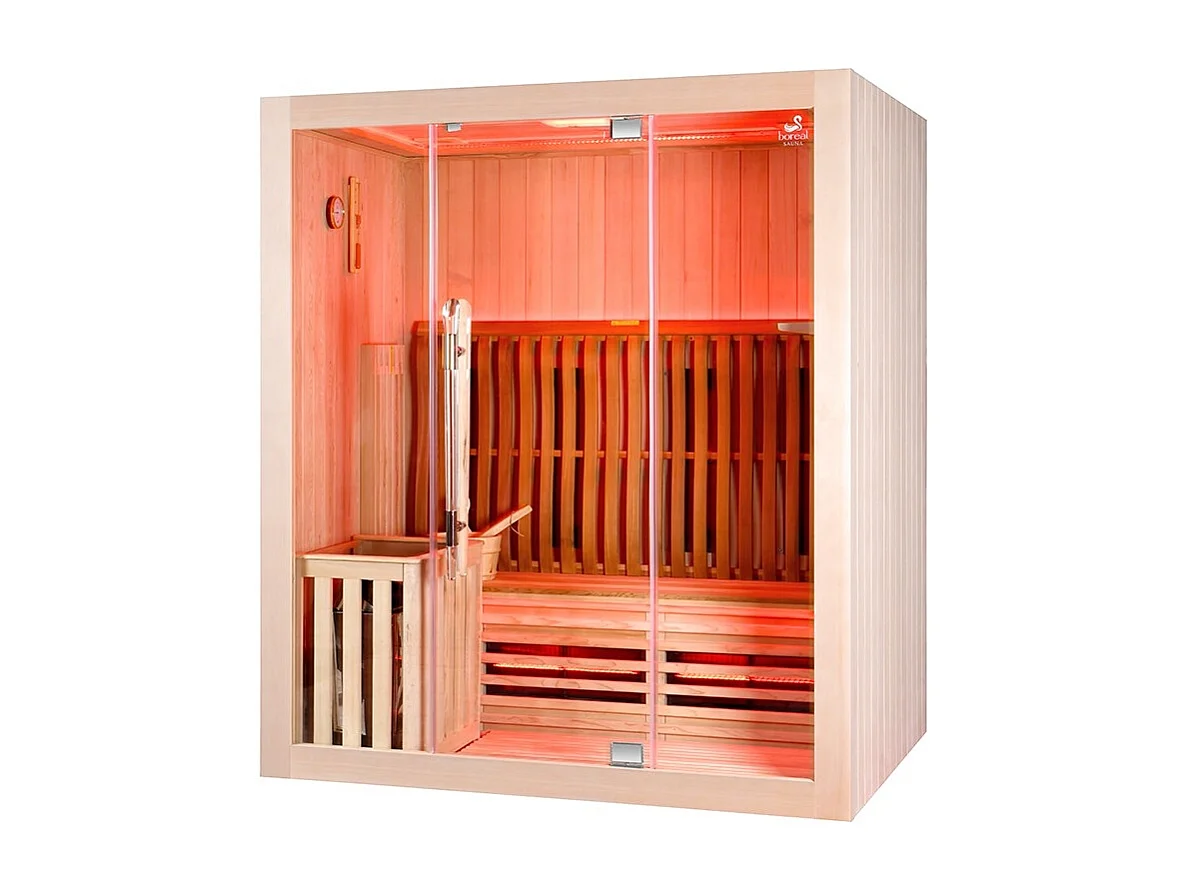 Sauna Combi Boreal® Elégance 3 - 175x125 Infrarouge + Vapeur
