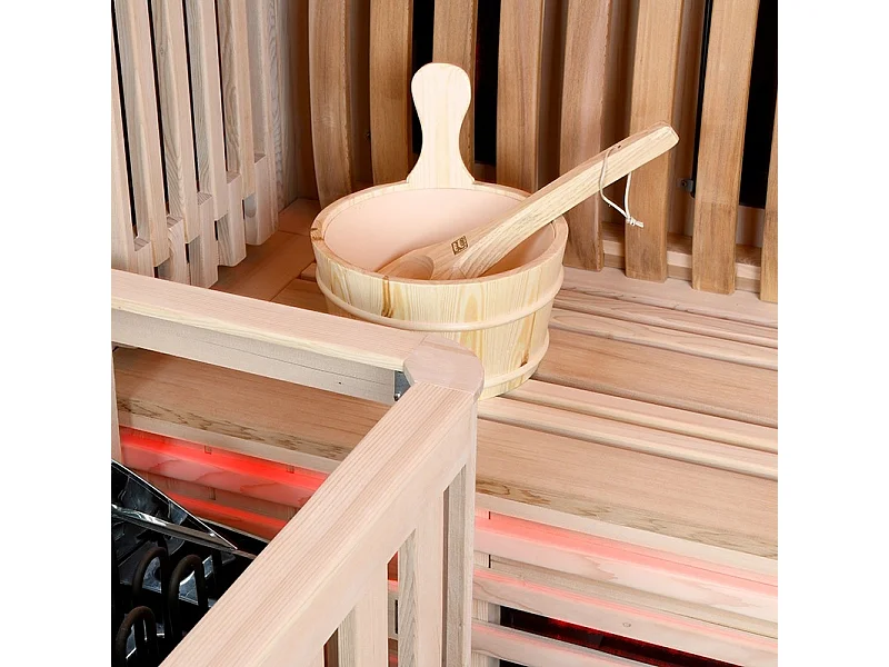 Sauna Combi Boreal® Elégance 3 - 175x125 Infrarouge + Vapeur