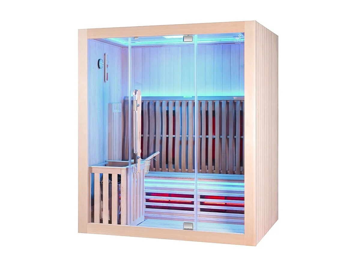 Sauna Combi Boreal® Elégance 3 - 175x125 Infrarouge + Vapeur