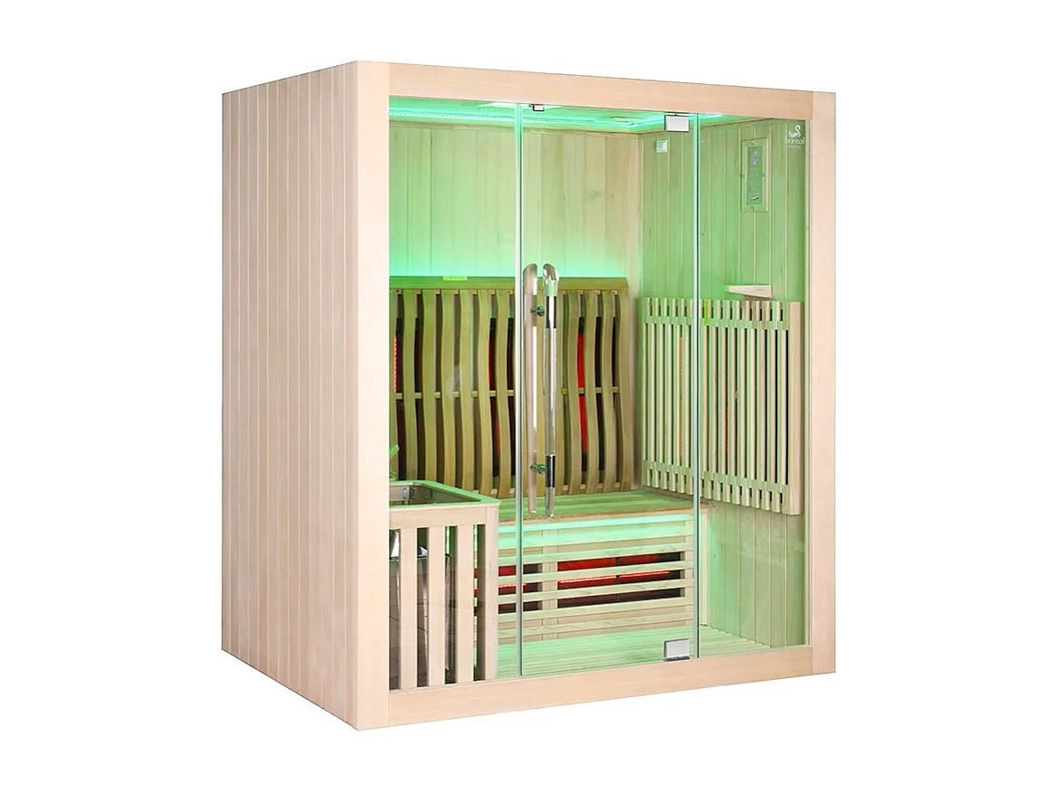 Sauna Combi Boreal® Elégance 3 - 175x125 Infrarouge + Vapeur