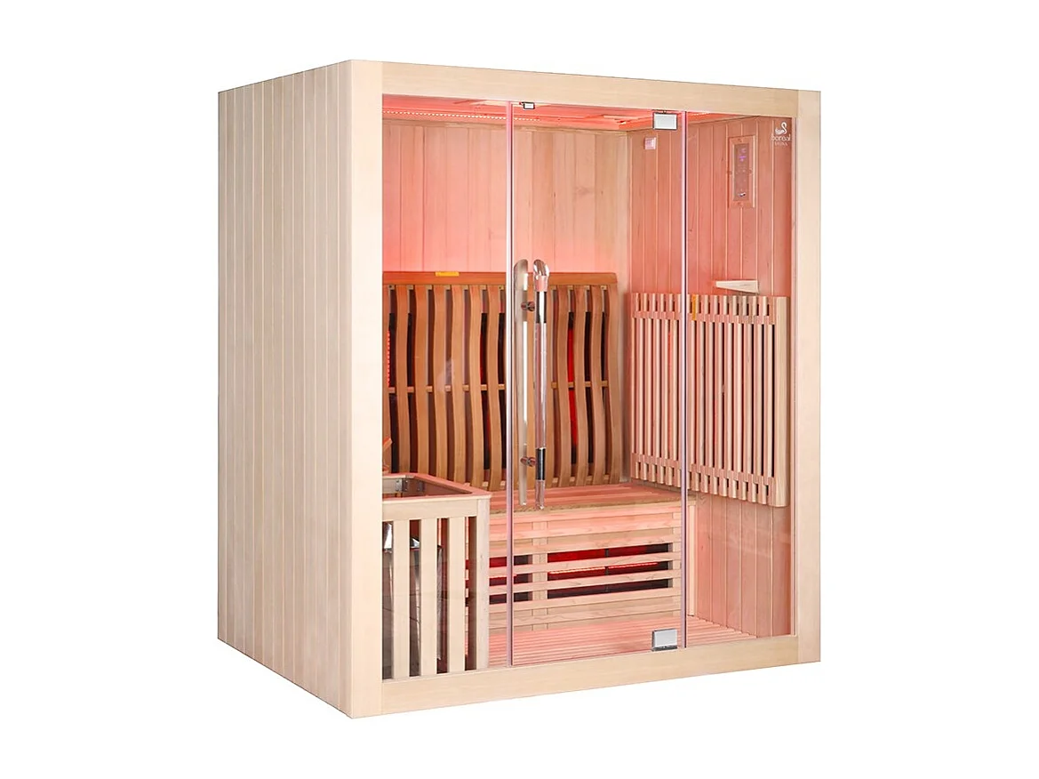 Sauna Combi Boreal® Elégance 3 - 175x125 Infrarouge + Vapeur
