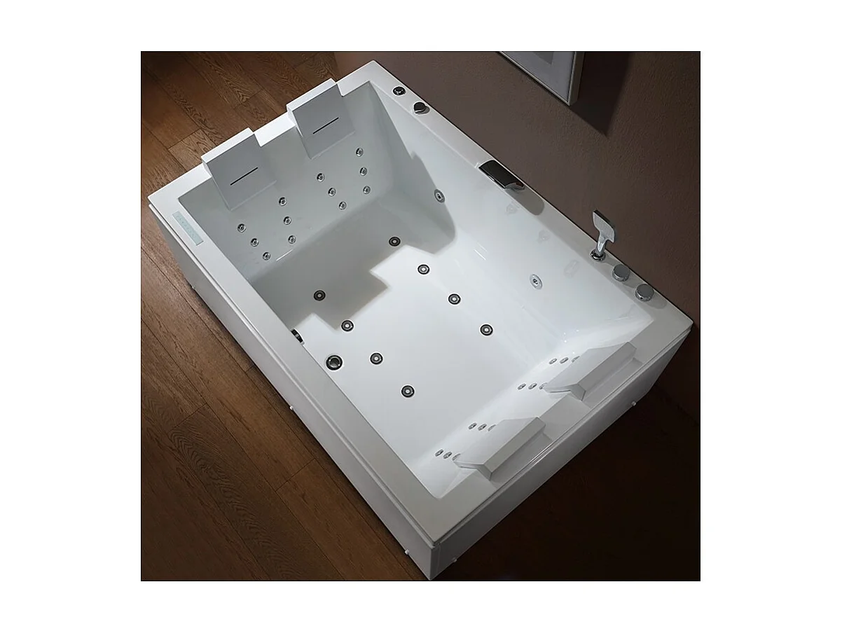 Baignoire balneo EDEN DUO 180 2 à 4 places ARCHIPEL® 180x120