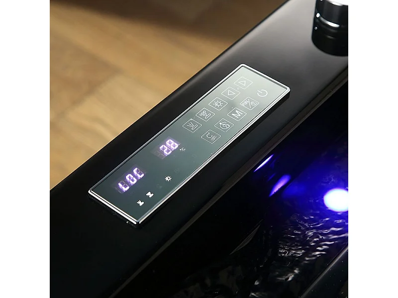 Baignoire balnéo VICTORIA BLACK 2 places 192x142 - GAUCHE