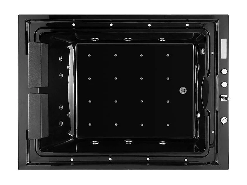 Baignoire balnéo VICTORIA BLACK 2 places 192x142 - GAUCHE