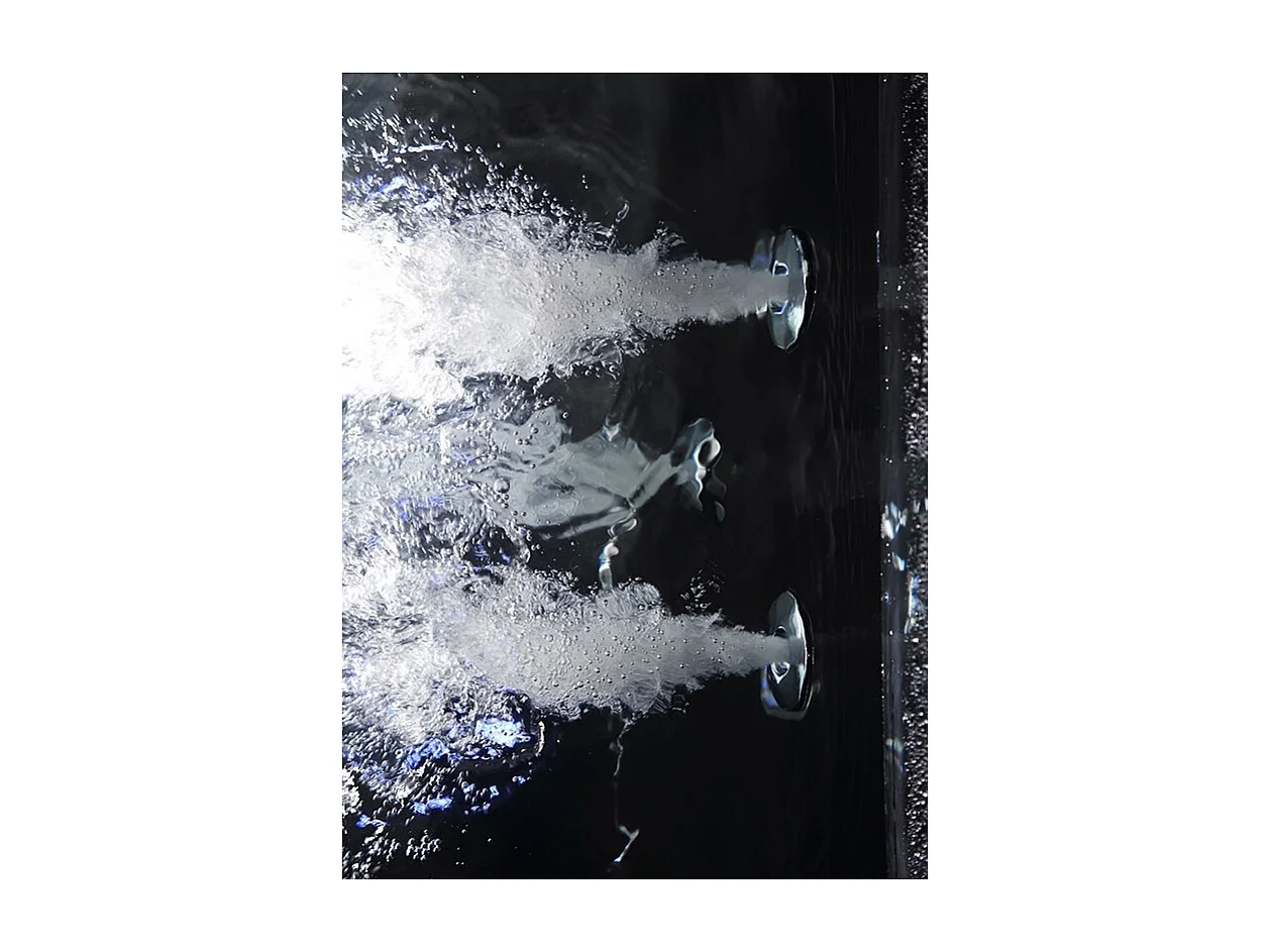 Baignoire balnéo VICTORIA BLACK 2 places 192x142 - GAUCHE