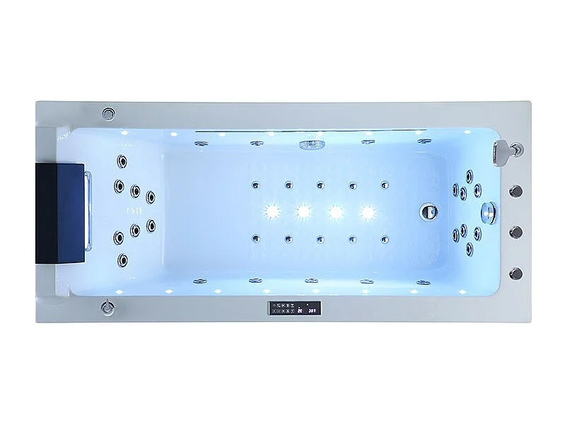 Baignoire balneo Lord Solo BLANC 1 place ARCHIPEL® 170x75 - DROITE