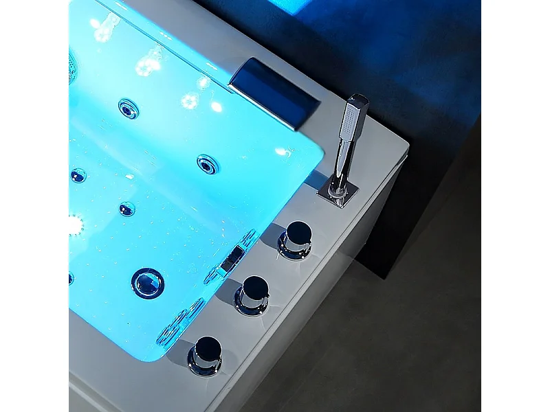 Baignoire balneo Lord Solo BLANC 1 place ARCHIPEL® 170x75 - DROITE