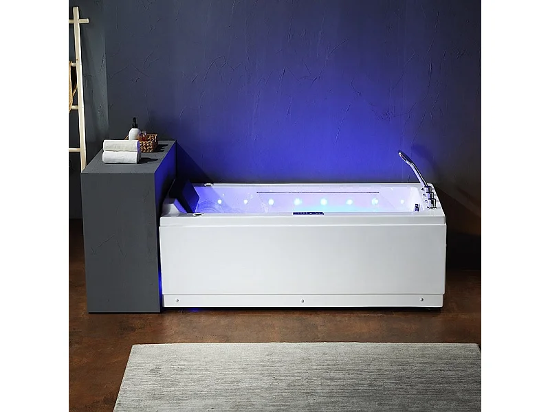 Baignoire balneo Lord Solo BLANC 1 place ARCHIPEL® 170x75 - DROITE