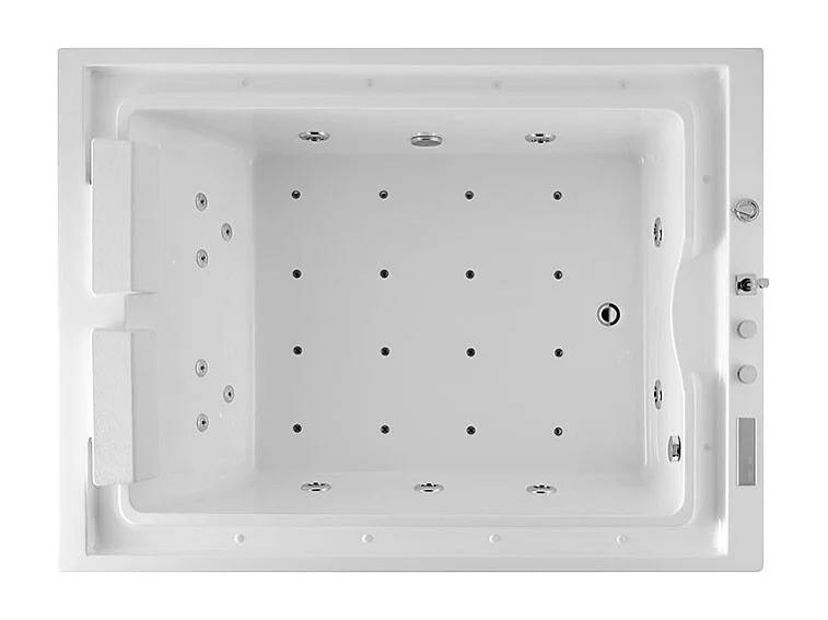 Baignoire balnéo VICTORIA BLANC 2 places 192x142 - GAUCHE
