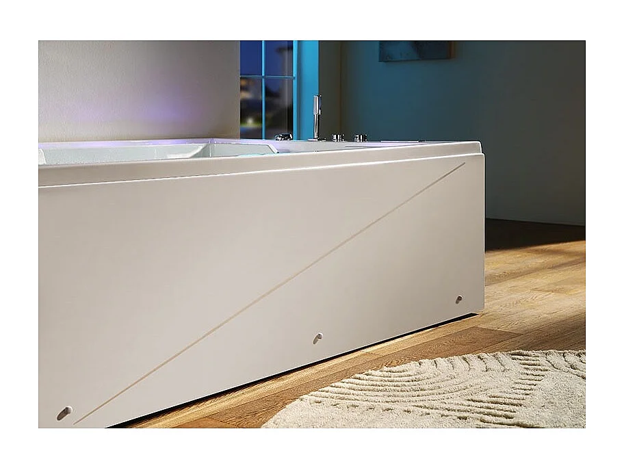 Baignoire balnéo VICTORIA BLANC 2 places 192x142 - GAUCHE