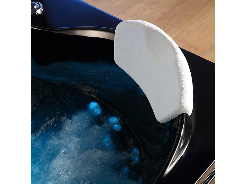 Baignoire balnéo MARINA BLACK 2 places ARCHIPEL® 181x151 - DROITE