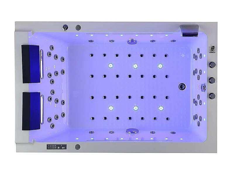 BAIGNOIRE BALNEO LORD DUO BLANC 2 PLACES ARCHIPEL® 185X120 - DROITE