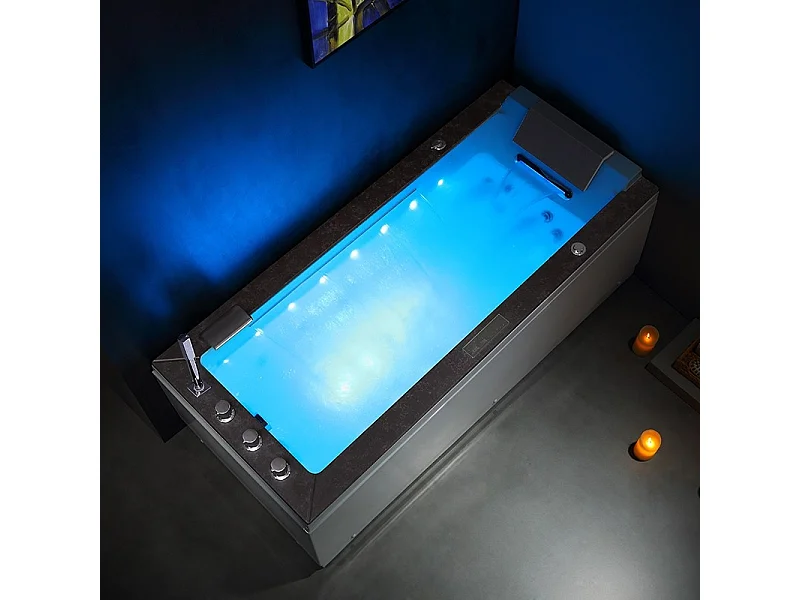 Baignoire balneo Lord Solo1 place ZELAND® 170x75 - GAUCHE