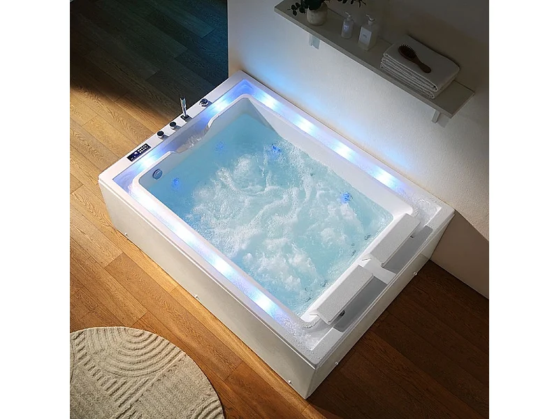 Baignoire balnéo VICTORIA BLANC 2 places 192x142 - DROITE