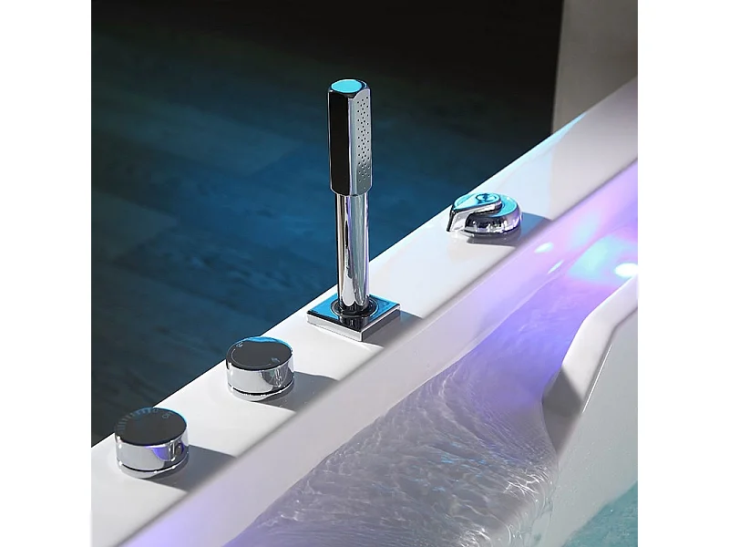 Baignoire balnéo VICTORIA BLANC 2 places 192x142 - DROITE