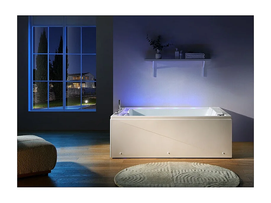 Baignoire balnéo VICTORIA BLANC 2 places 192x142 - DROITE