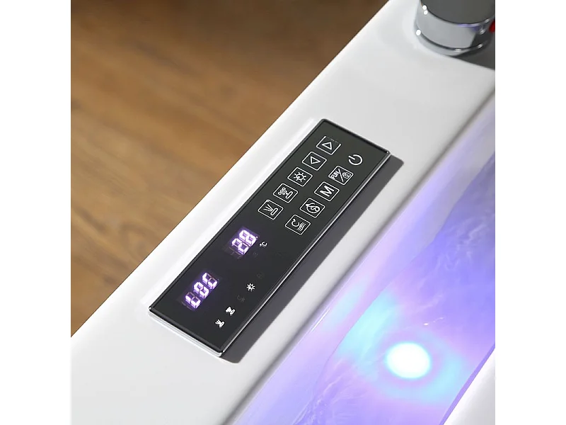 Baignoire balnéo VICTORIA BLANC 2 places 192x142 - DROITE