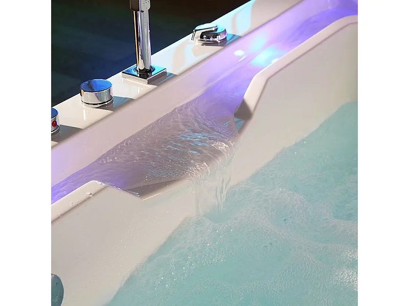 Baignoire balnéo VICTORIA BLANC 2 places 192x142 - DROITE