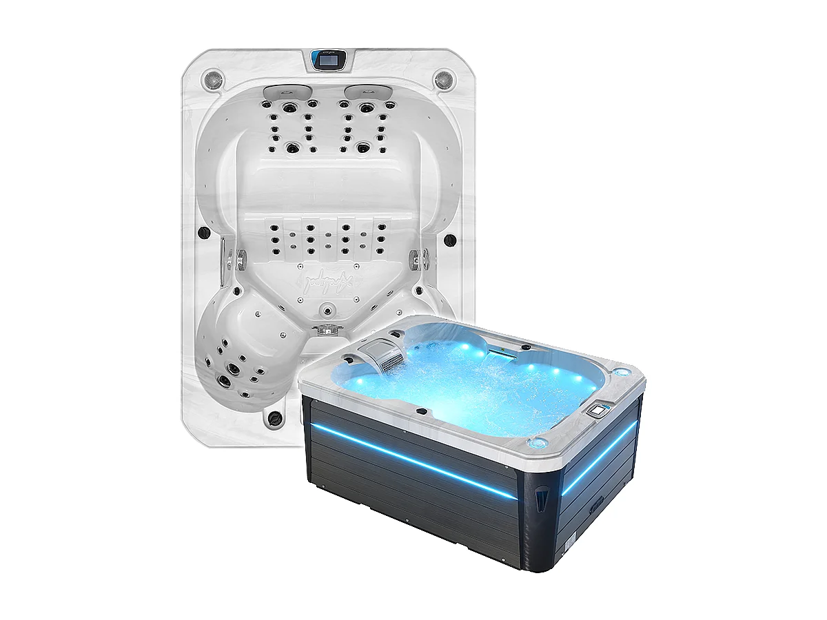 Spa compact 2 à 4 places Archipel® GT4 LED - Spa Thérapeutique Balboa® 215 x 160 cm