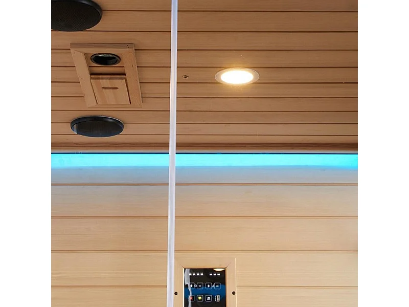 Combi Sauna Infrarouge Douche Hammam Boreal® IR-H-220G - gauche