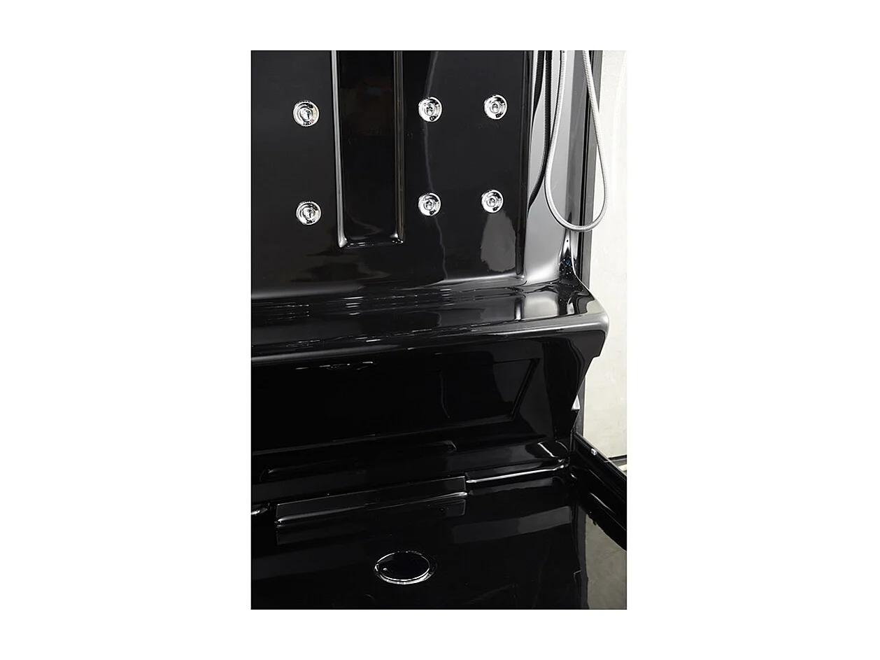 Combi Sauna Infrarouge Douche Hammam Boreal® IR-H-220G BLACK - gauche