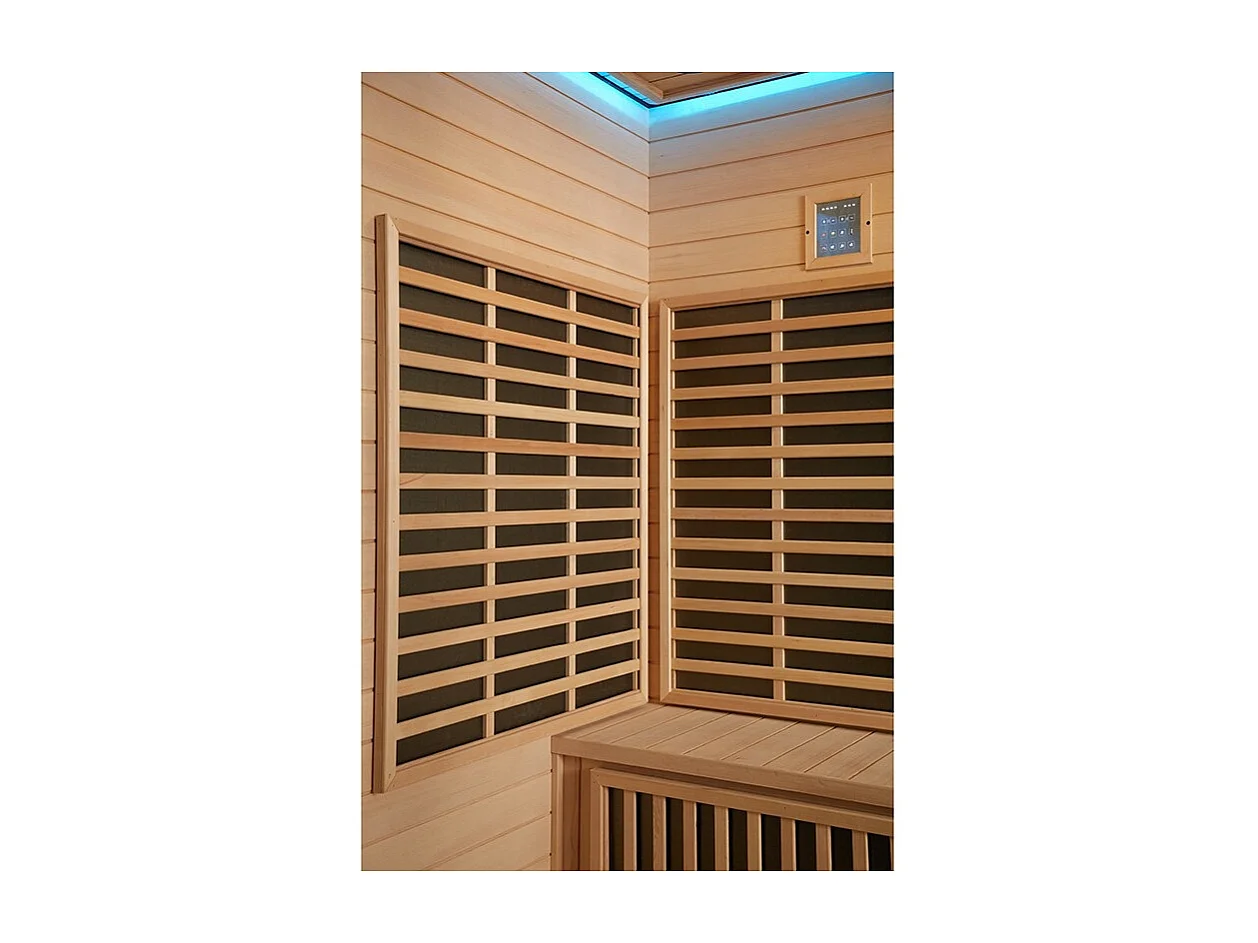 Combi Sauna Infrarouge Douche Hammam Boreal® IR-H-220G BLACK - gauche