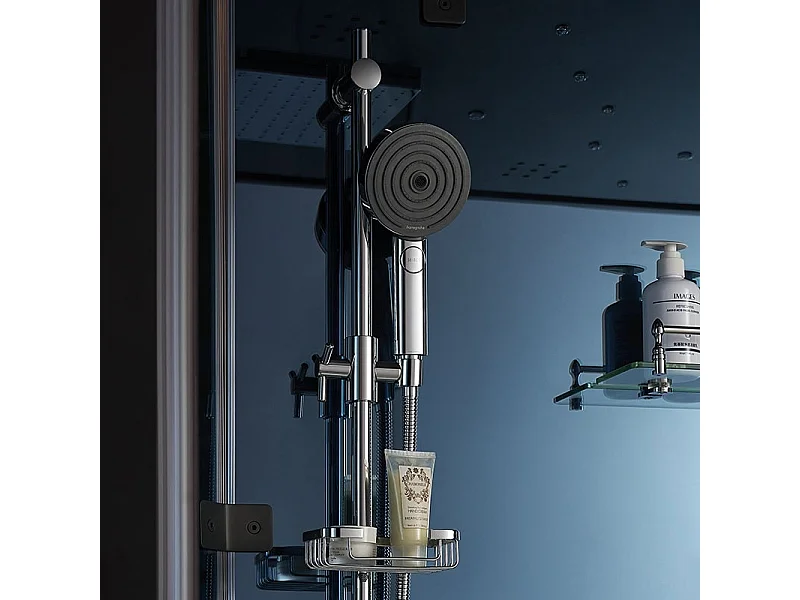 Cabine douche hammam 2 places XDUAL 140 MIROIR BLEU Archipel® - 140x90 cm