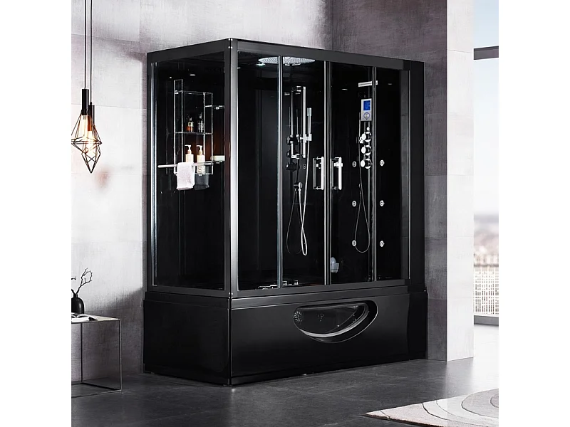 Combi Balneo douche Hammam Archipel® CBH BLACK Droite