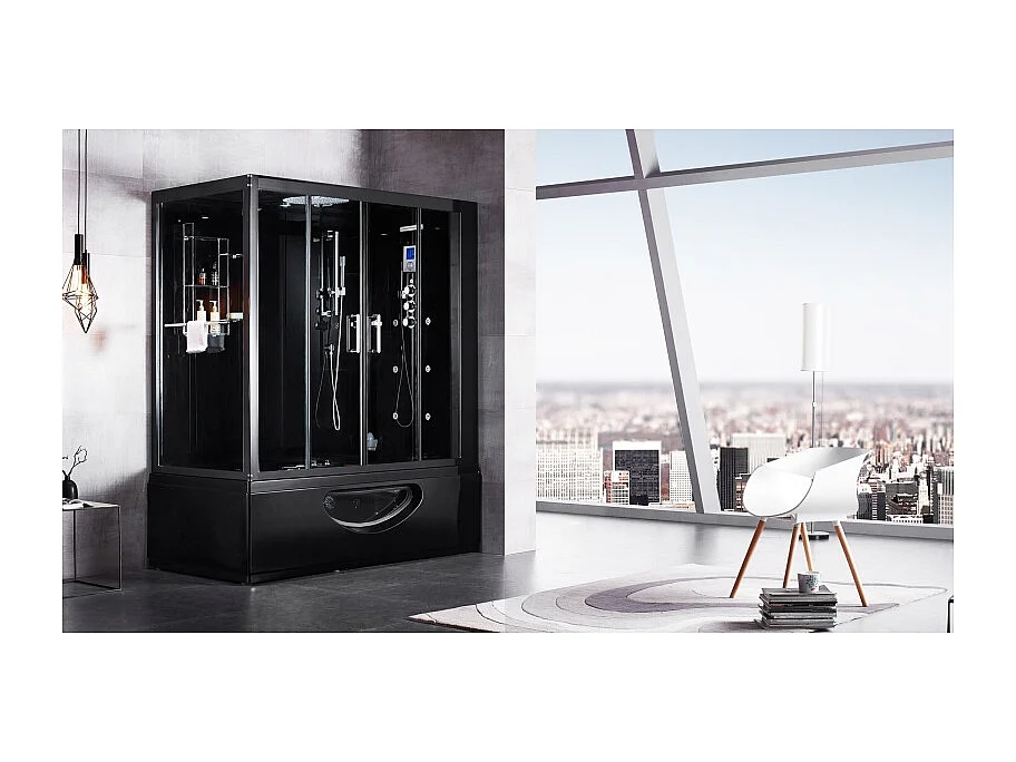 Combi Balneo douche Hammam Archipel® CBH BLACK Droite