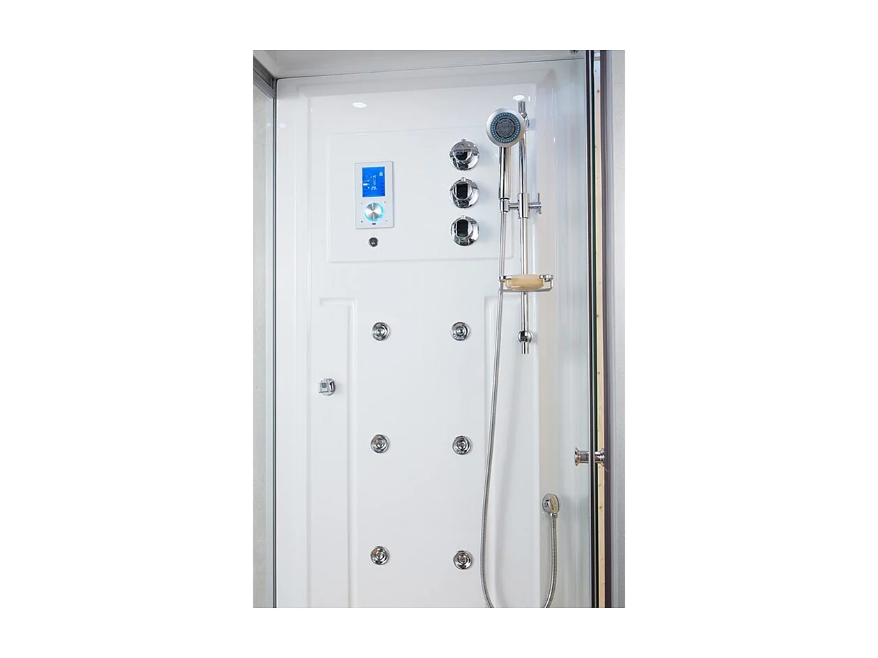 Combi Sauna Infrarouge Douche Hammam Boreal® IRH-180D - Droite