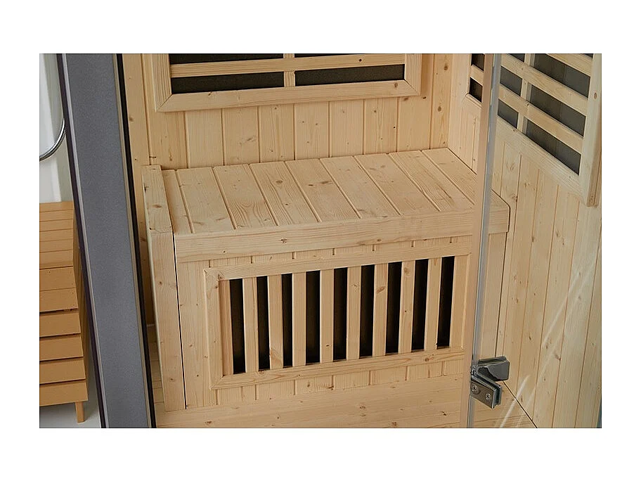 Combi Sauna Infrarouge Douche Hammam Boreal® IRH-180D - Droite