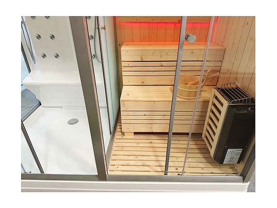 Combi Sauna Douche Hammam Boreal® SH220D - droite